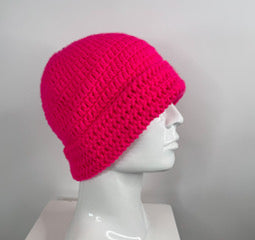 Hot Pink Foldable Beanie