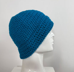Pool Blue Foldable Beanie